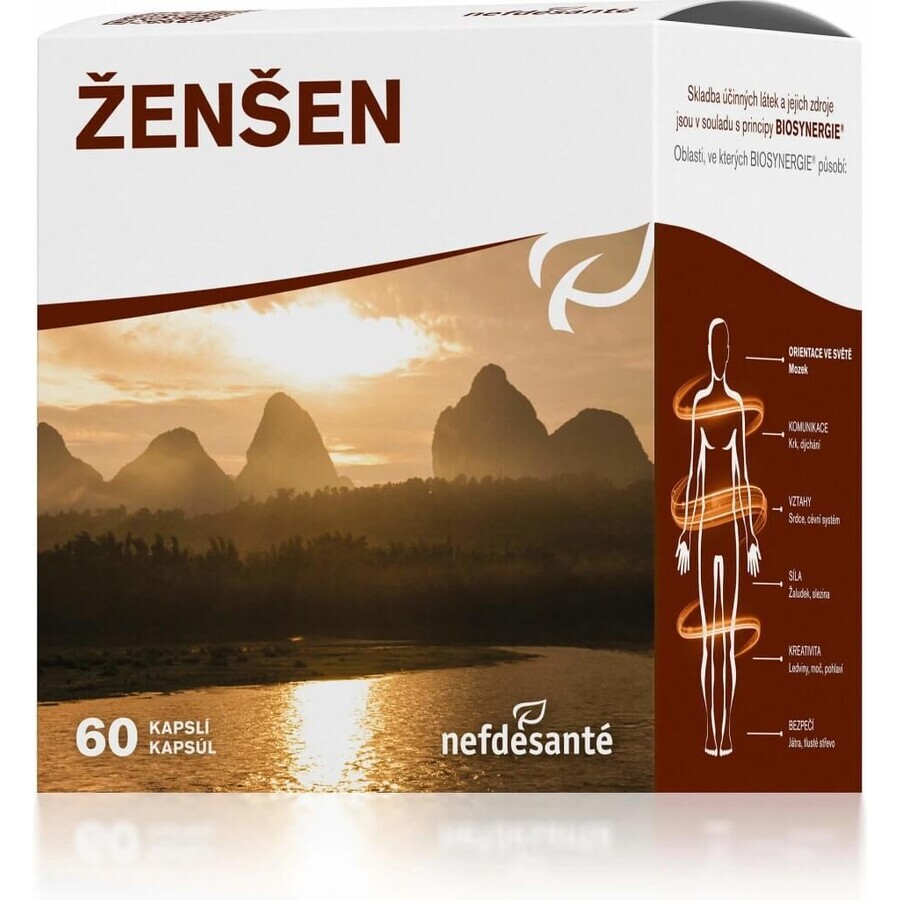 nefdesanté ŽENŠEN 200 mg 6×10 cps, complemento alimenticio