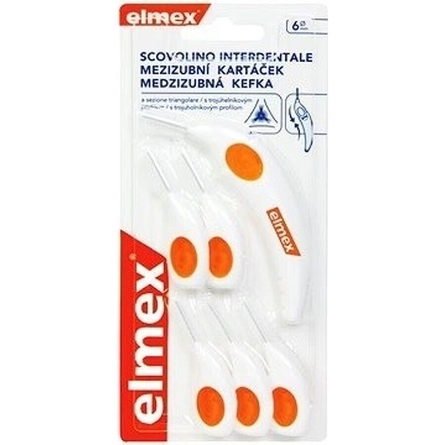 ELMEX INTERDENTAL Cepillos interdentales nr.6 naranja 1×4 uds, cepillos interdentales