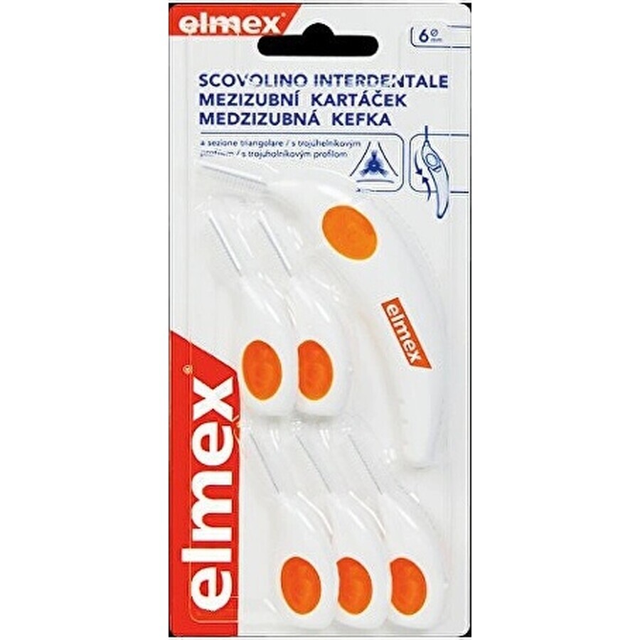 ELMEX INTERDENTAL Cepillos interdentales nr.6 naranja 1×4 uds, cepillos interdentales