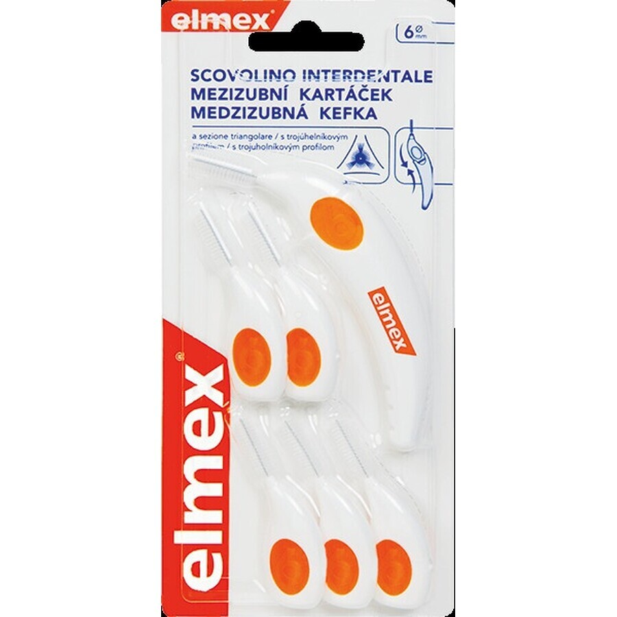 ELMEX INTERDENTAL Cepillos interdentales nr.6 naranja 1×4 uds, cepillos interdentales