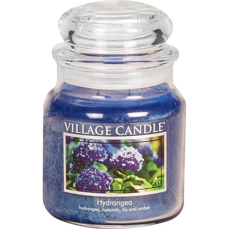 Village Candle Bougie parfumée en verre - Hortensia - Hortensia, petite 1×1 pc, bougie parfumée