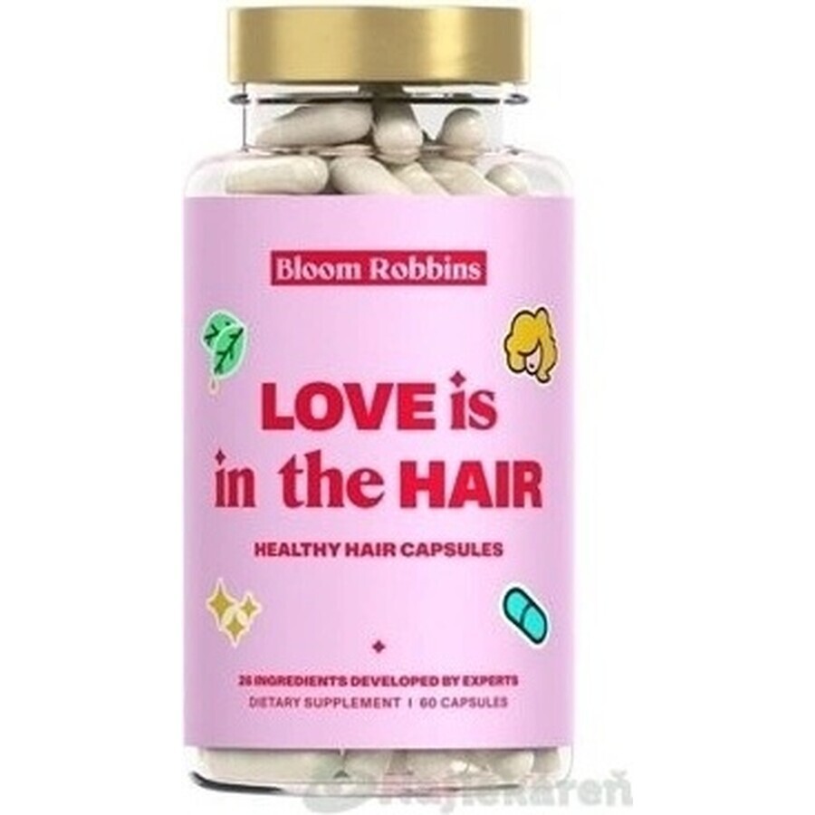 LOVE is in the HAIR - Cápsulas para un cabello sano 1×60 unidades, suplemento nutricional