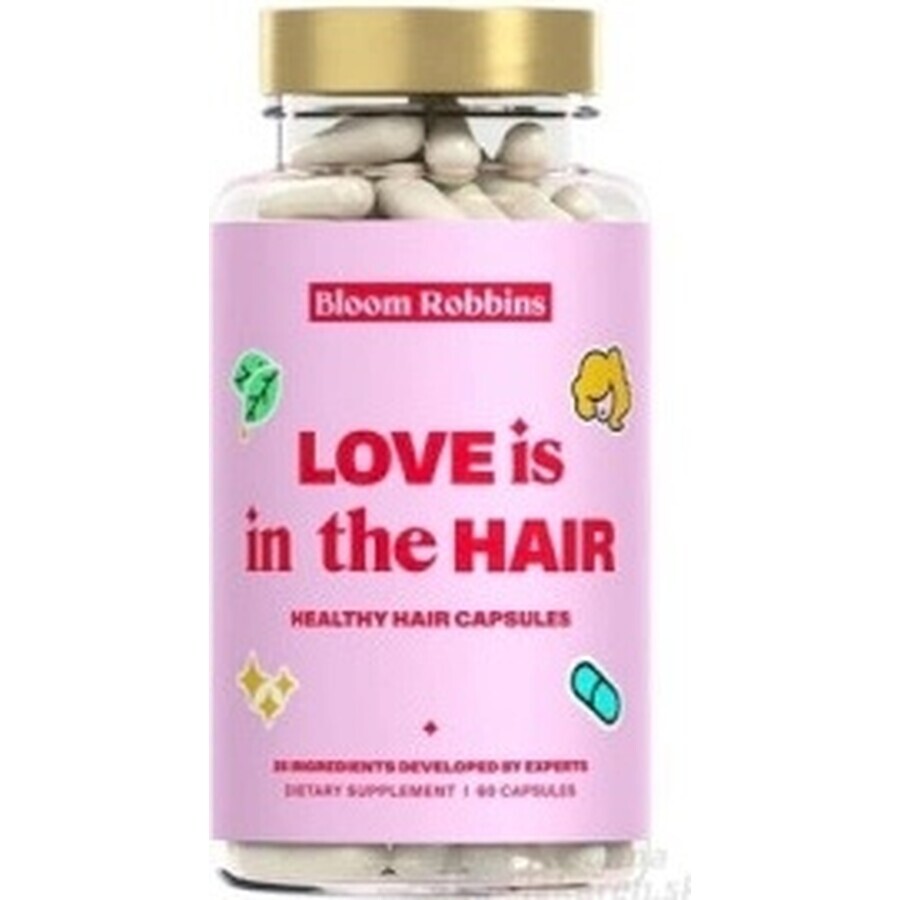 LOVE is in the HAIR - Cápsulas para un cabello sano 1×60 unidades, suplemento nutricional