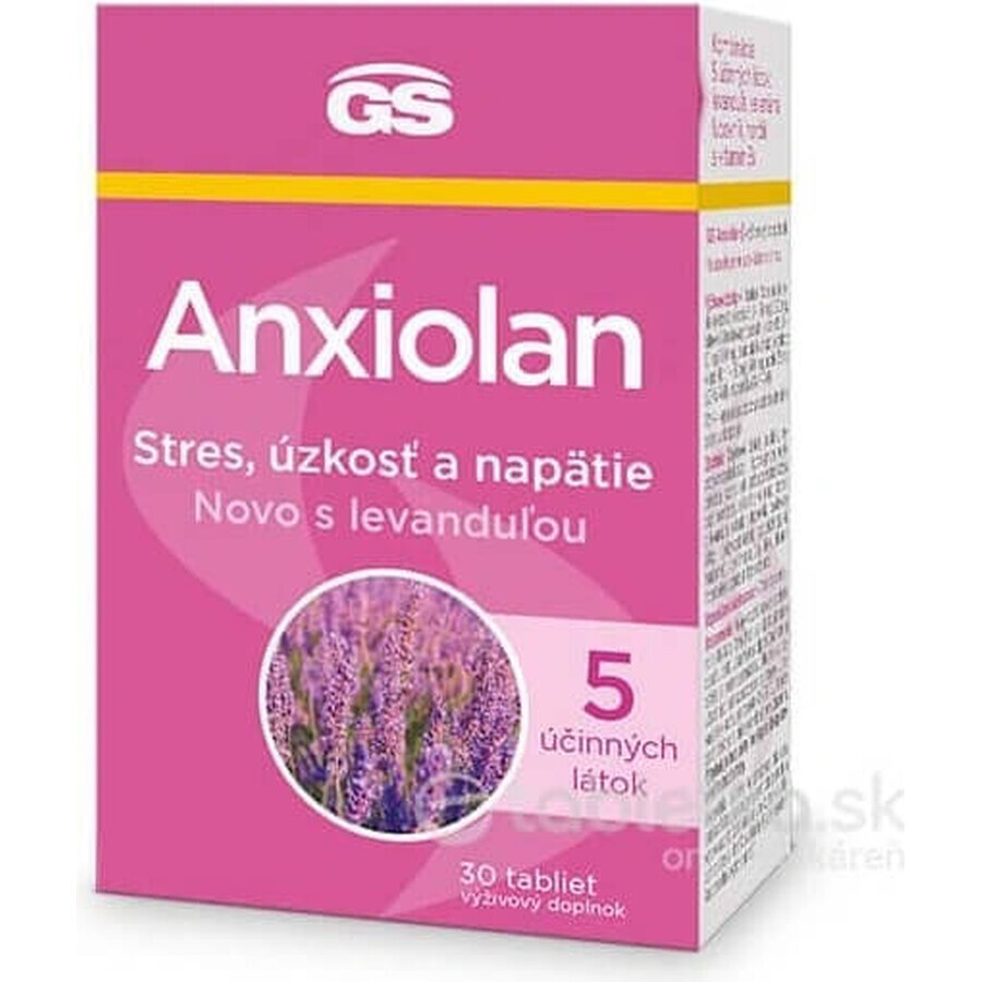 GS Anxiolan con lavanda 30 comprimidos 1×30 tbl, complemento alimenticio