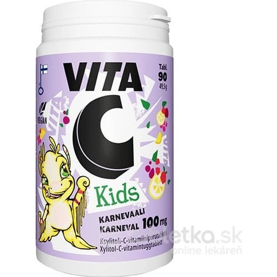 Vitabalans VITA C KIDS 100 MG 1×90 tbl, complemento alimenticio