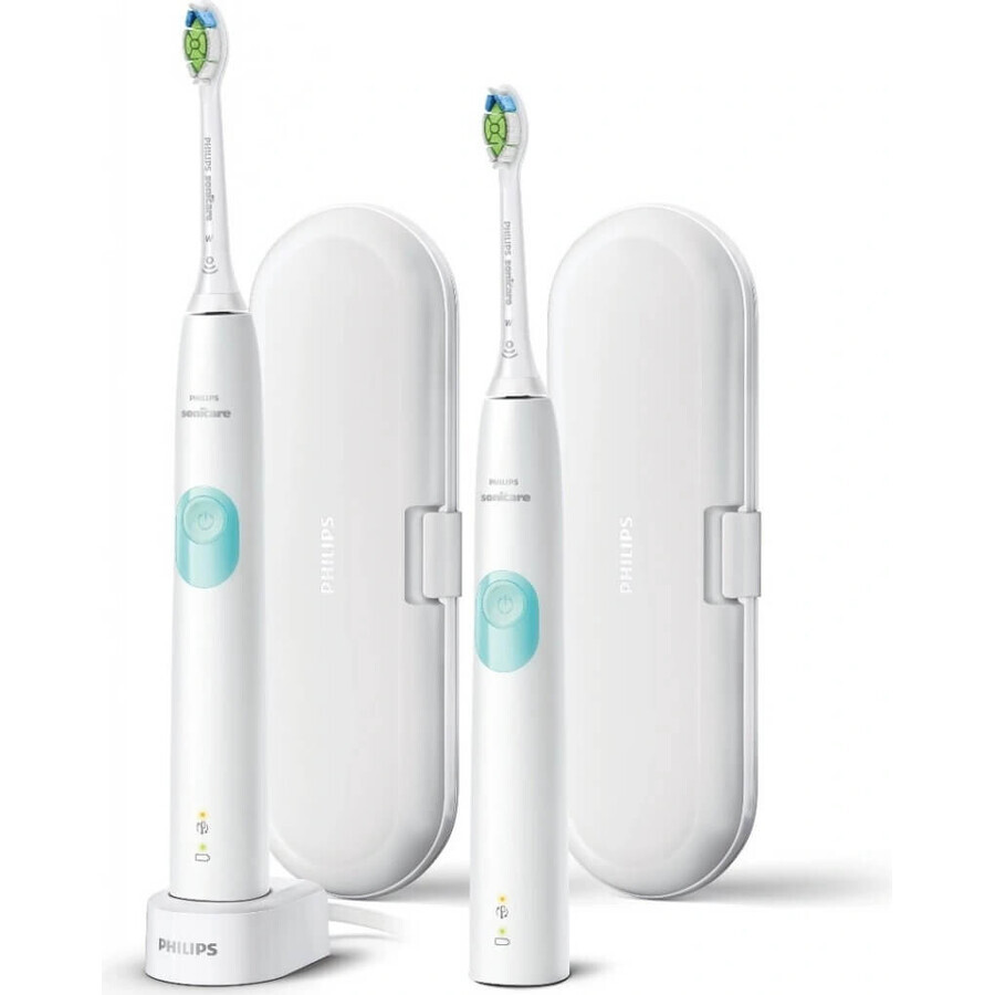 Philips Sonicare 4300 HX6807/35 Juego 1+1 1×1, cepillo dental sónico 2 piezas