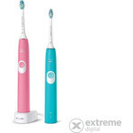 Philips Sonicare 4300 HX6807/35 Juego 1+1 1×1, cepillo dental sónico 2 piezas