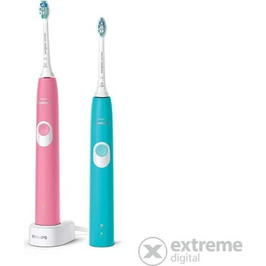 Philips Sonicare 4300 HX6807/35 Juego 1+1 1×1, cepillo dental sónico 2 piezas