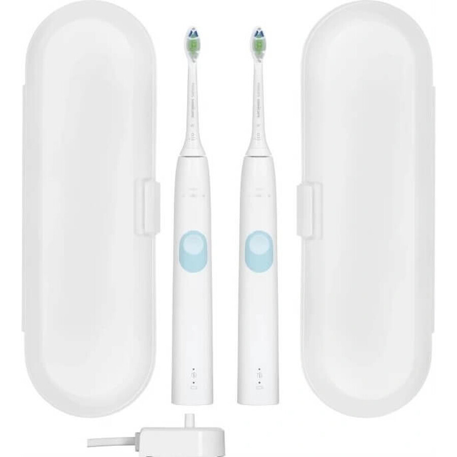 Philips Sonicare 4300 HX6807/35 Juego 1+1 1×1, cepillo dental sónico 2 piezas