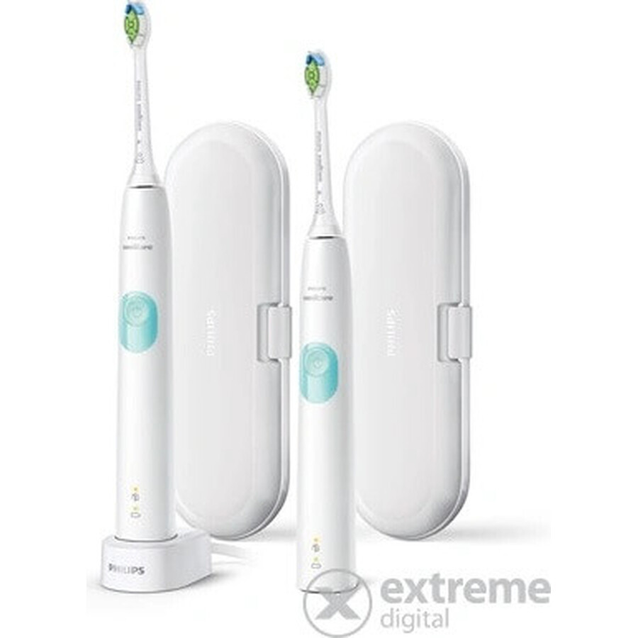 Philips Sonicare 4300 HX6807/35 Juego 1+1 1×1, cepillo dental sónico 2 piezas