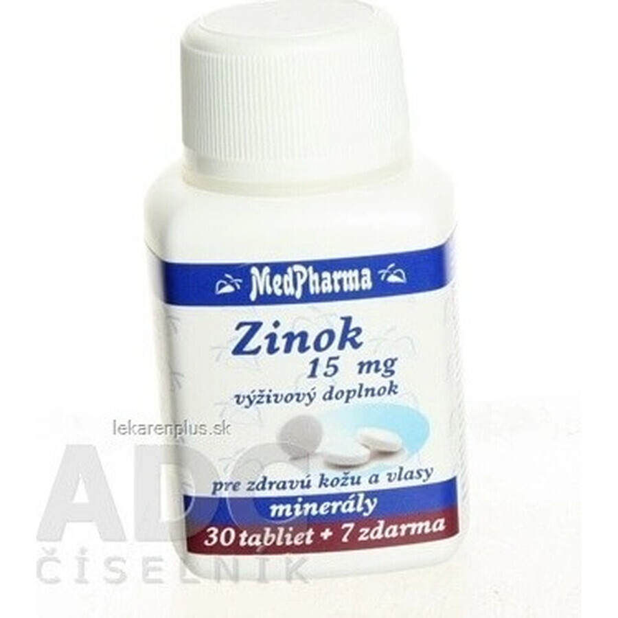 MedPharma ZINOC 15 mg 1×37 tbl, zink