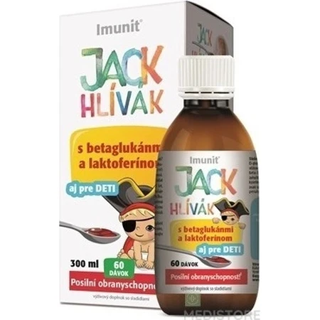 HLIVA JACK JACK JACK JARABE Glucanos, Lactoferrina-Imune 1×300 ml, jarabe para niños (60 dosis)