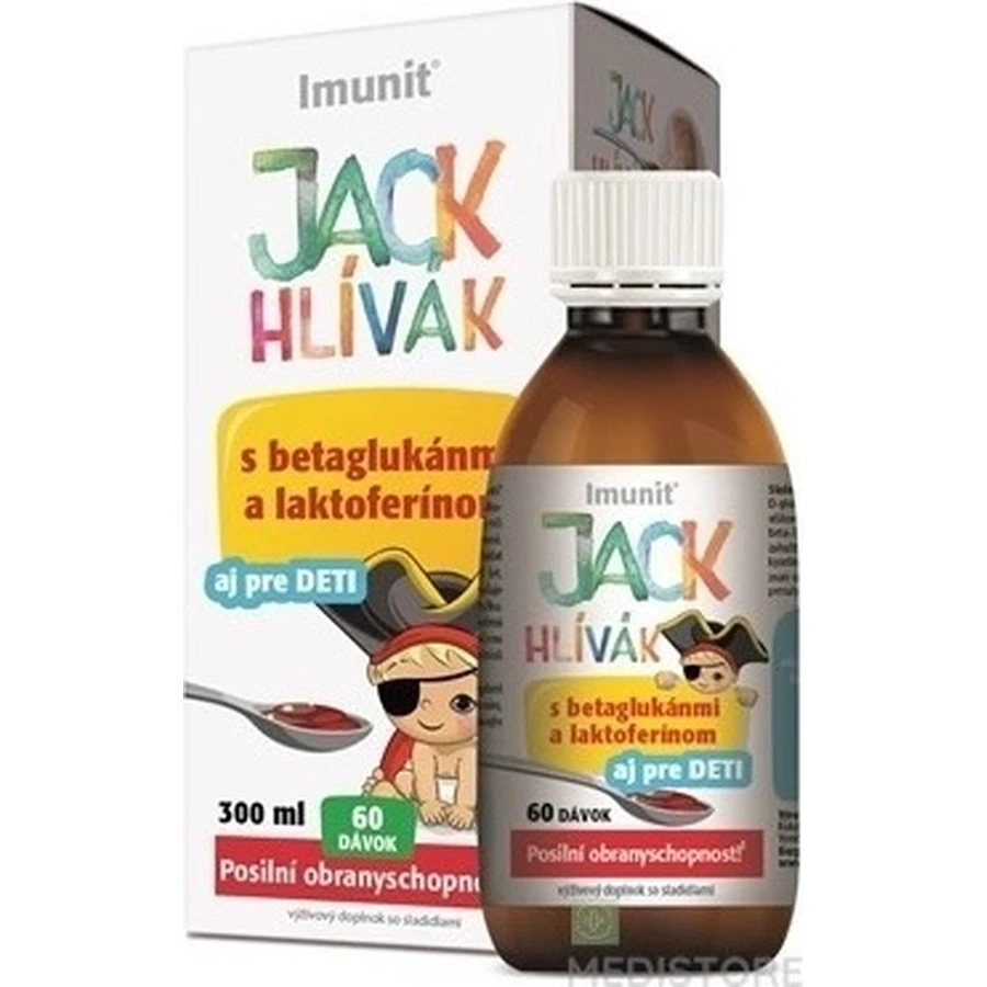 HLIVA JACK JACK JACK JARABE Glucanos, Lactoferrina-Imune 1×300 ml, jarabe para niños (60 dosis)