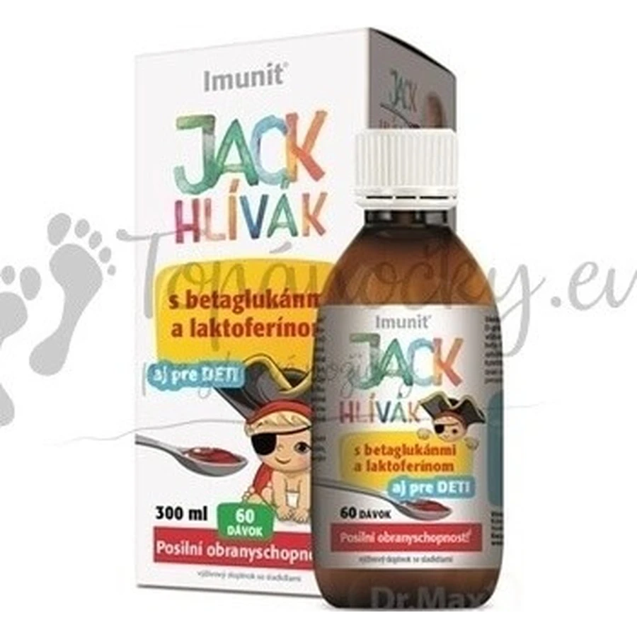 HLIVA JACK JACK JACK JARABE Glucanos, Lactoferrina-Imune 1×300 ml, jarabe para niños (60 dosis)