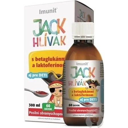 HLIVA JACK JACK JACK JARABE Glucanos, Lactoferrina-Imune 1×300 ml, jarabe para niños (60 dosis)
