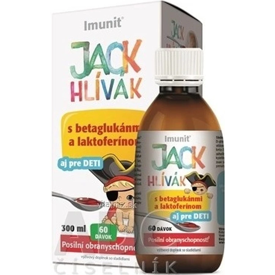 HLIVA JACK JACK JACK JARABE Glucanos, Lactoferrina-Imune 1×300 ml, jarabe para niños (60 dosis)