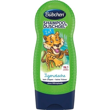 Bübchen Kids Tiger 2en1 champú y gel de ducha 1×230 ml, champú y gel de ducha