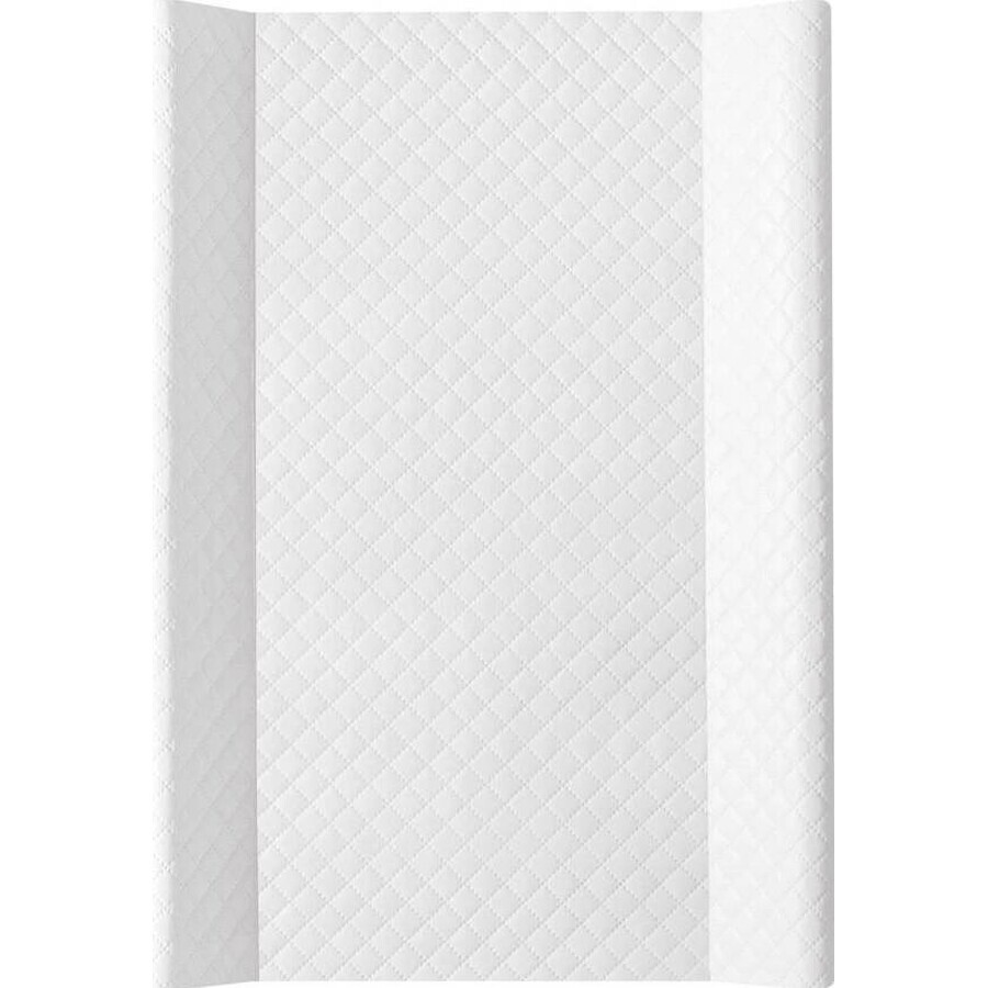 CEBA Replacement carpet mat 2 squares with solid board (50x80) Comfort Caro white 1×1 pc