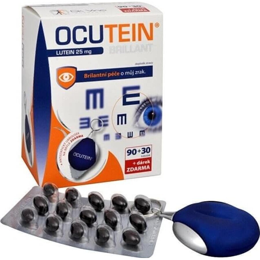 OCUTEIN BRILLANT Luteína 25 mg - DA VINCI Lote 1×1, complemento alimenticio 120 cps + regalo