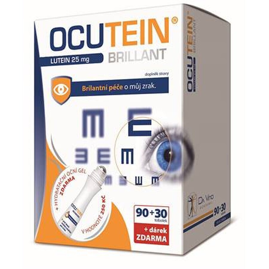 OCUTEIN BRILLANT Luteína 25 mg - DA VINCI Lote 1×1, complemento alimenticio 120 cps + regalo