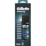 GILLETTE MACH3 8NH + SLASH GEL 1×1 set, 8 cabezas de recambio + gel 200 ml