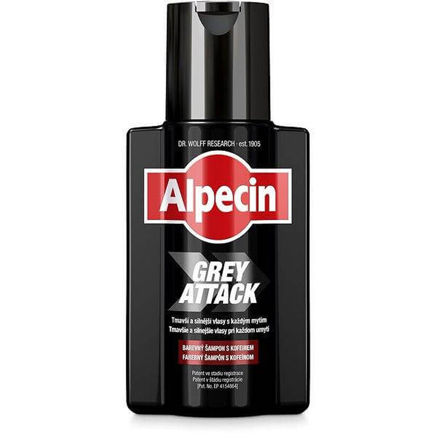 ALPECIN Grey Attack Champú 1×200 ml, champú contra las canas