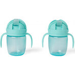 SKIP HOP Growing Mug Growing Mug Sip-to-Straw Teal 6 m+ 1×1 pcs, taza para niños