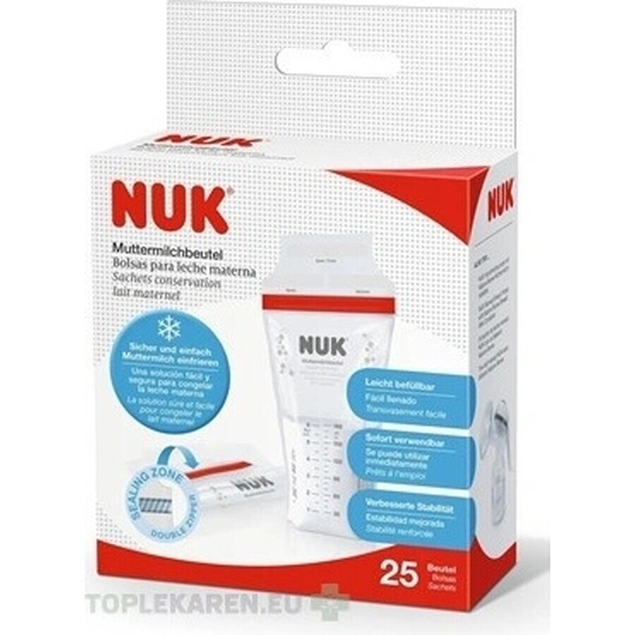 NUK moedermelkzakjes 1×25 stuks, melkzakjes