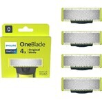 Cuchillas de recambio 4 piezas para Philips OneBlade QP240/50 1×4 piezas, cuchillas de recambio