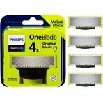 Cuchillas de recambio 4 piezas para Philips OneBlade QP240/50 1×4 piezas, cuchillas de recambio