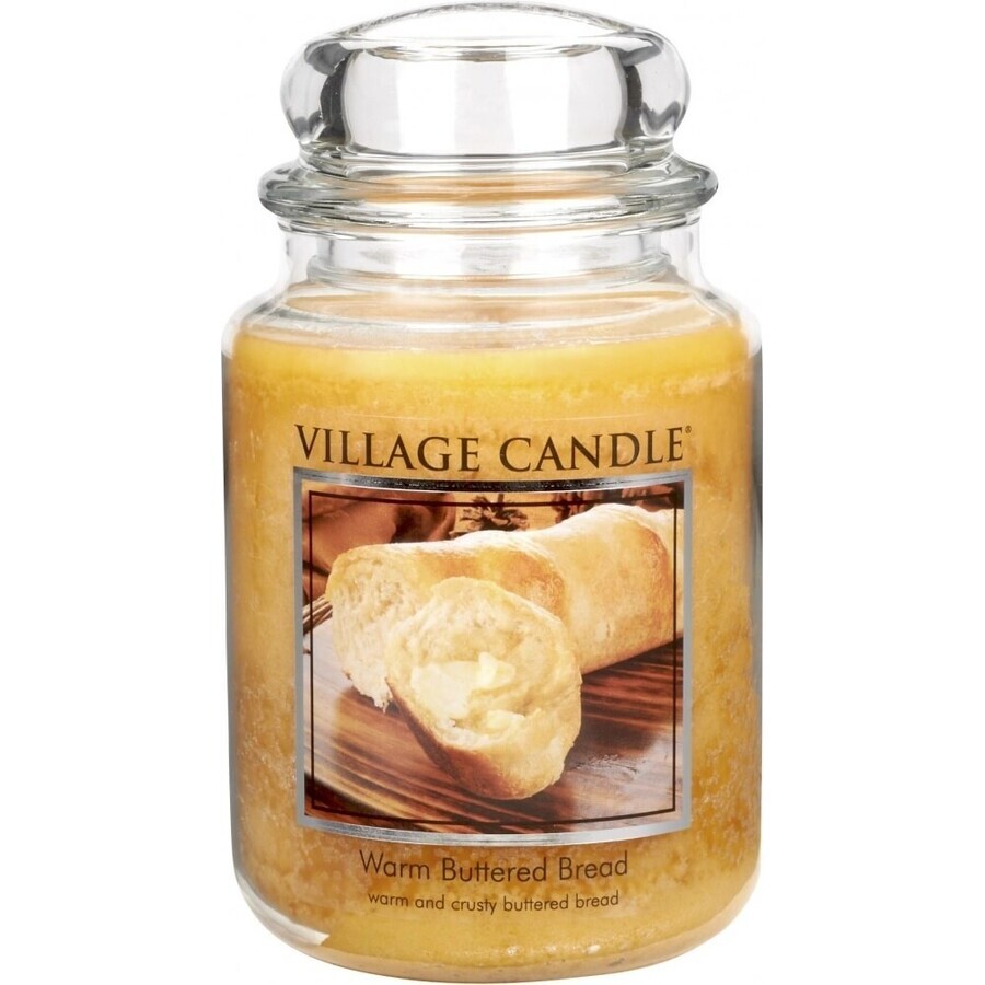 Village Candle Geurkaars in glas - Warm Buttered Bread, groot 1×1 st