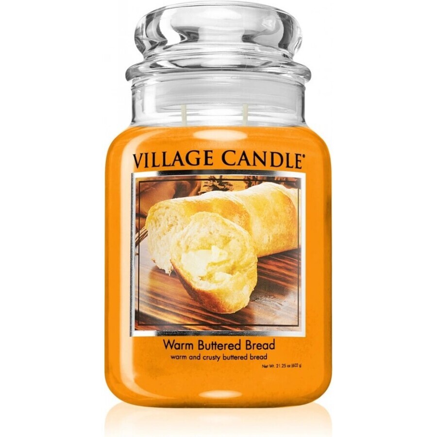 Village Candle Geurkaars in glas - Warm Buttered Bread, groot 1×1 st