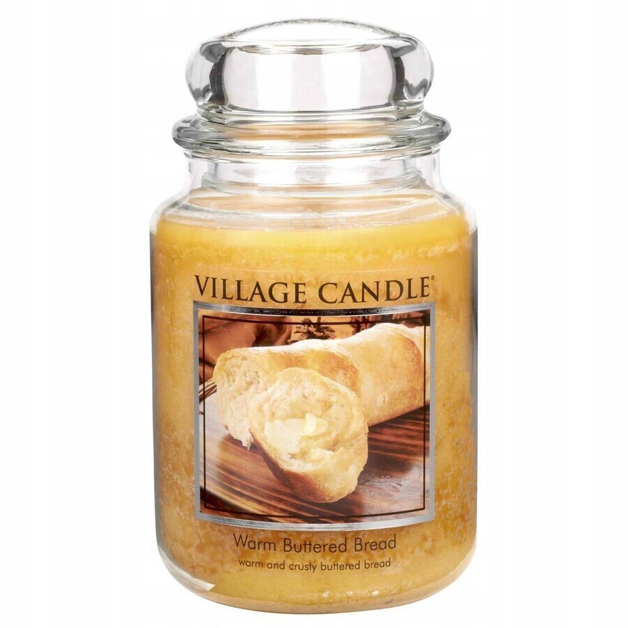 Village Candle Geurkaars in glas - Warm Buttered Bread, groot 1×1 st