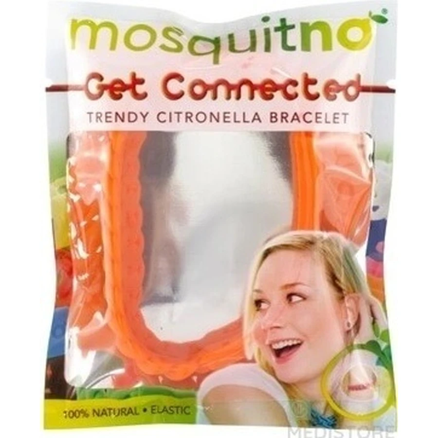 MosquitNo Bracelet anti-moustique pour adultes qui libère une odeur de citronnelle 1×1 pc, bracelet anti-moustique