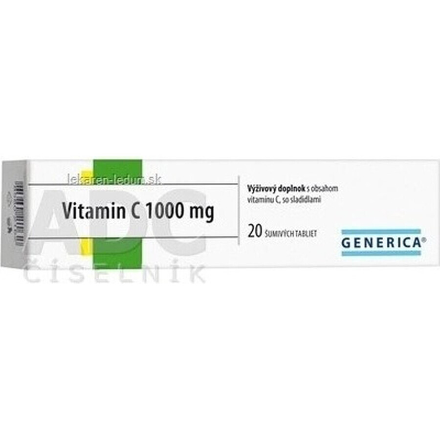 GENERICA Vitamina C 1000 mg 1×20 tbl, vitamina C