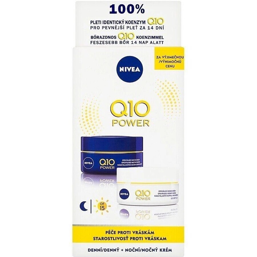 NIVEA Q10 POWER DUO Straffende Tages- und Nachtcreme 2×50 ml, Straffende Creme