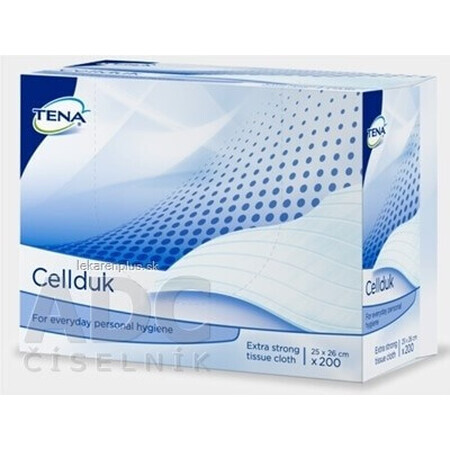 TENA Cellduk Wipes for incontinent people 1×200 pcs, 25×26 cm wipes