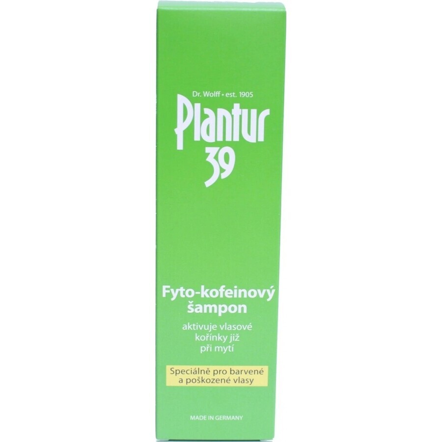 Plantur 39 Șampon cu fito-cafeină pentru păr vopsit 1×250 ml, șampon cu cafeină