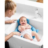 SKIP HOP Alfombra de baño de rizo Moby Moby 0-6 m 1×1 ud, con soporte para la cabeza