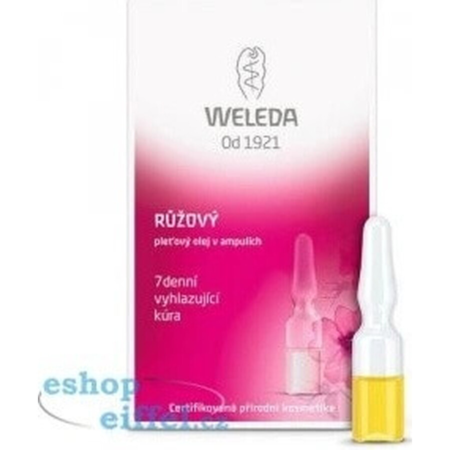 WELEDA ROSE huile pour le visage en flacons 7×0,8 ml, huile pour le visage en flacons