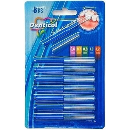 Denticol tamaño 1mm, cepillo interdental recto 1×8 piezas, cepillo interdental