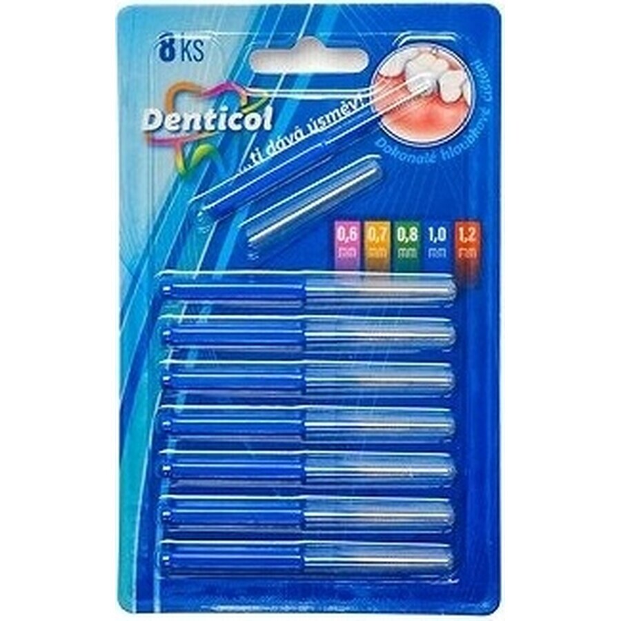 Denticol tamaño 1mm, cepillo interdental recto 1×8 piezas, cepillo interdental