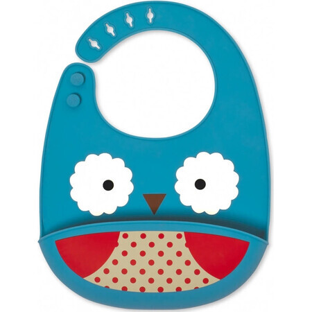 Zoo silicon bib bufniță 1×1 buc, silicon bib