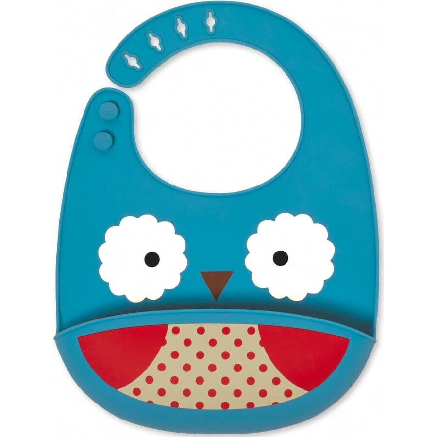 Zoo silicon bib bufniță 1×1 buc, silicon bib