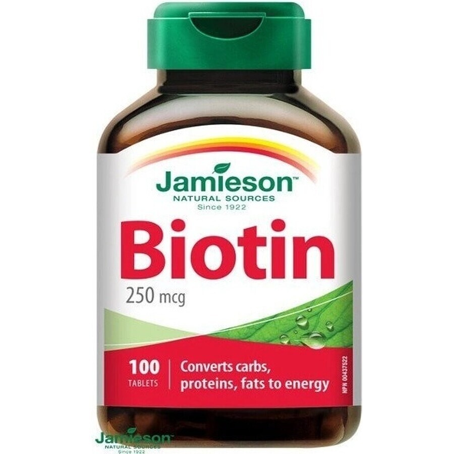 JAMIESON BIOTIN 250 µg 1×100 tbl, biotine