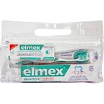 Elmex Sensitive set en bolsa de viaje 1×1 set, pasta dentífrica 75 ml + pasta dentífrica 20 ml + cepillo de dientes