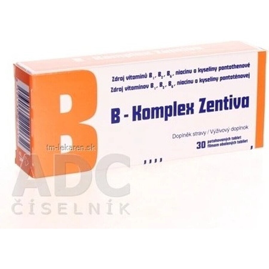 B-Komplex Zentiva 30 tbl 1×30 tbl, vitamine B