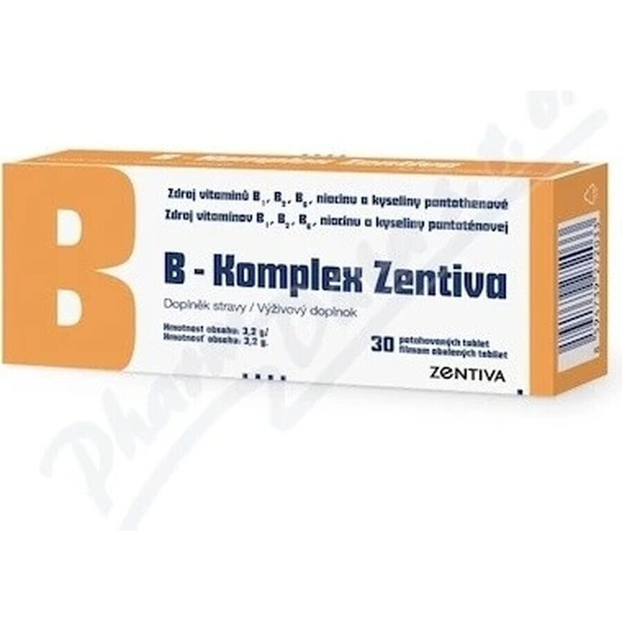 B-Komplex Zentiva 30 tbl 1×30 tbl, vitamine B