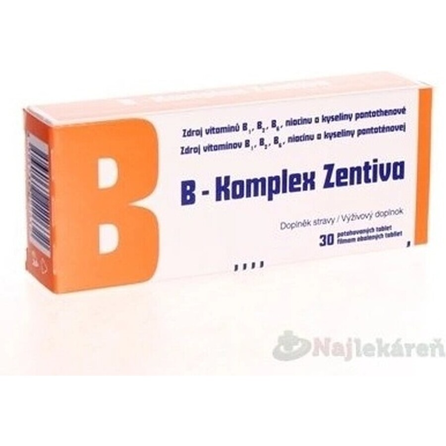 B-Komplex Zentiva 30 tbl 1×30 tbl, vitamine B