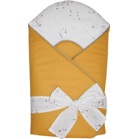 EKO Cotton wrap with print and coconut inside mustard yellow 1×1 pc, with hypoallergenic fibers